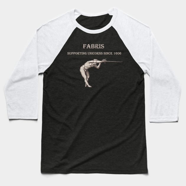 Fabris Supporting Unicorns HEMA Baseball T-Shirt by CasualCarapace